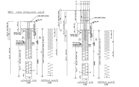 Pile Footing Reinforcement Design AutoCAD File - Cadbull