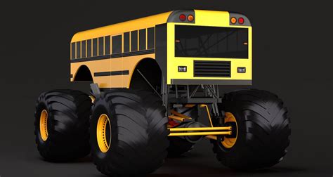 Monster Truck School Bus - 3D Model by Creator 3D