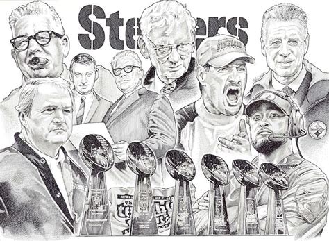 Steelers Super Bowl Trophies Poster – Bob Weaver Art