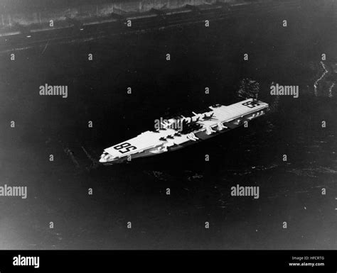 Preliminary design model of USS United States (CVA-58) undergoing ...