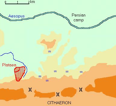 Map of the battle of Plataea - Livius