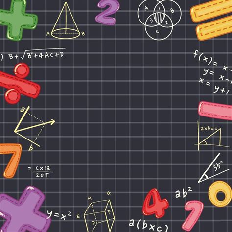 Doodle math objects border 3544453 Vector Art at Vecteezy