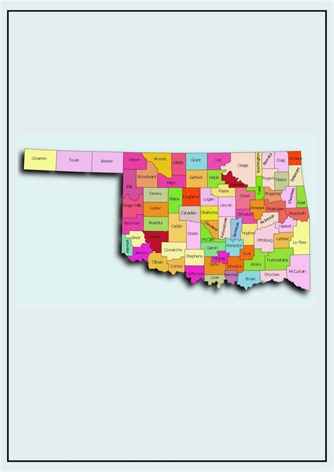 Oklahoma County Map [Map of OK Counties and Cities]