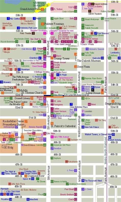 5th Ave Shopping Nyc Map - Squaw Valley Trail Map