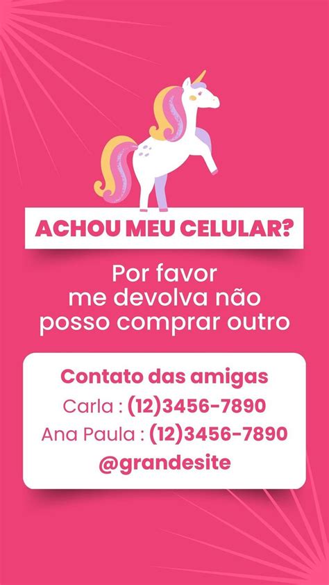 Story para instagram celular perdido carnaval rosa simples - Templates ...