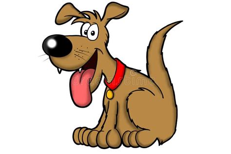 Happy Brown Dog Cartoon stock illustration. Illustration of puppy - 9899833