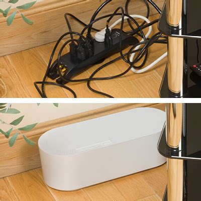 D-Line Cable Organizer Box – Power Strip Hider, Cord Storage Solution