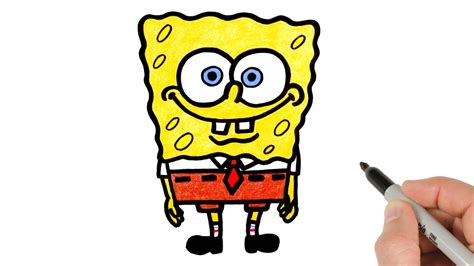 How to Draw SpongeBob SquarePants | Cartoon Drawings - YouTube