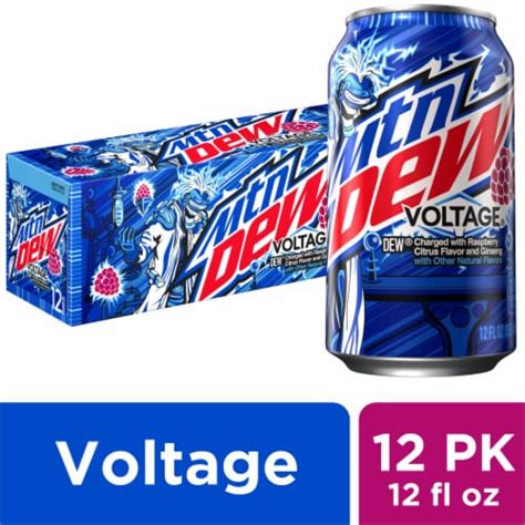 Mountain Dew® Voltage Raspberry Citrus & Ginseng Soda Cans, 12 pk / 12 fl oz - Ralphs