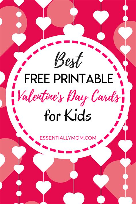 Free Printable Valentine Cards for Kids - Essentially Mom