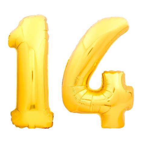 Gold Number 14 Balloon Stock Photos, Pictures & Royalty-Free Images - iStock