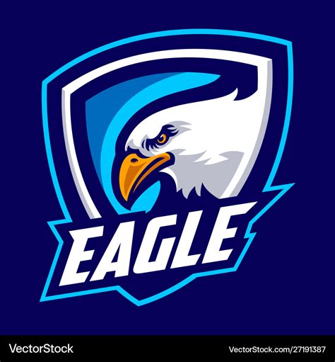 Eagle mascot logo sport Royalty Free Vector Image