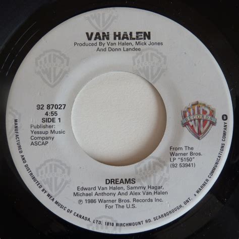 Van Halen - Dreams (1986, Vinyl) | Discogs