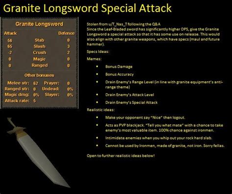 Granite Longsword Special Attack (stolen) : r/2007scape