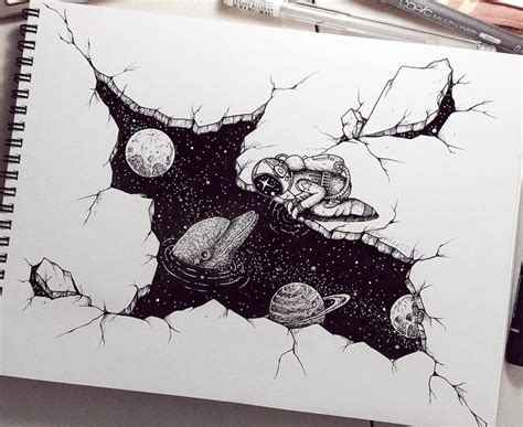 Ink Drawings Mostly in Space | Art drawings sketches creative, Space drawings, Sketches