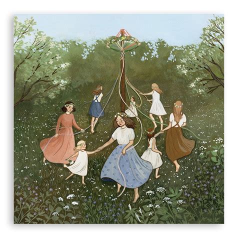 MAYPOLE DANCE 20 x 20 Print – robinpieterse