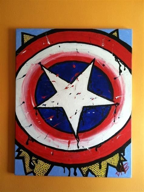 Captain America Shield Painting · A Drawing Or Painting · Art and ...