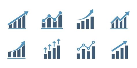 Premium Vector | Set of growth graph vector icons. business chart. financial rise up. increase ...