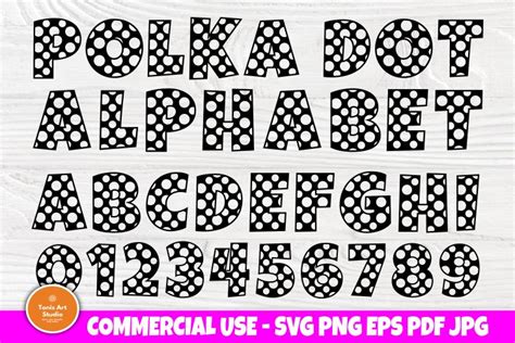 Polka Dot Alphabet SVG, Monogram Letters Svg, Font Svg (563926) | Cut Files | Design Bundles