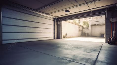 Inside An Empty Garage With A White Car On Top Background, Picture Of A Garage, Garage, Old ...