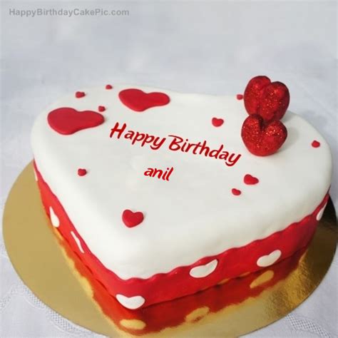 ️ Ice Heart Birthday Cake For anil