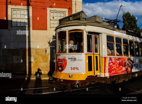 Tram in Alfama streets, Lisbon (Portugal Stock Photo - Alamy