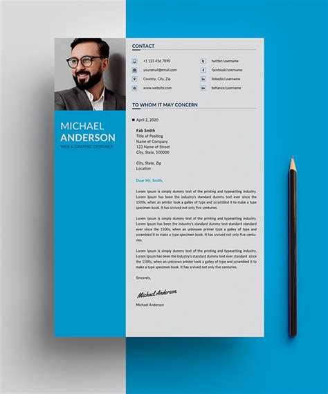 Free Resume + Cover Letter Templates (PSD) Graphic Design Junction