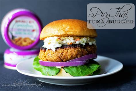 Spicy Thai Tuna Burger - The Kitchen Wife