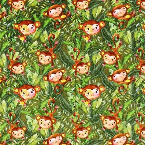 Monkeys in Jungle Wallpaper | Jungle wallpaper, Jungle wall mural, Childrens wall murals