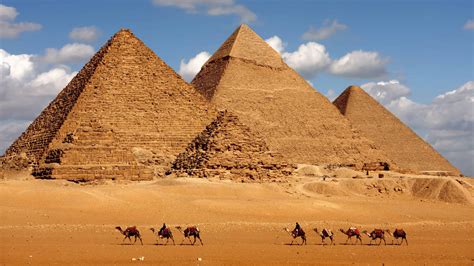 Pyramids And Camels Egypt UHD 4K Wallpaper | Pixelz