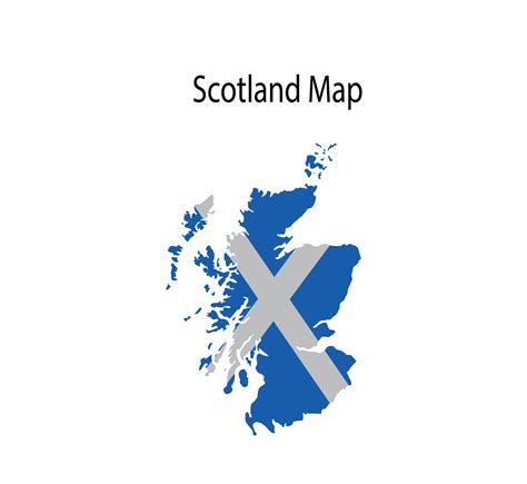 Scotland Map Vector Illustration in National Flag Background 11661453 ...