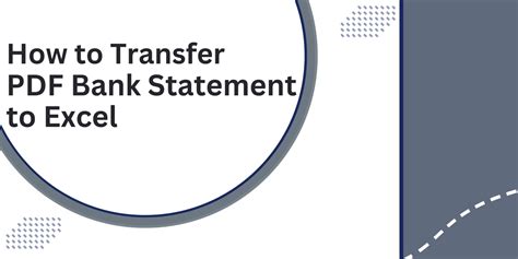 How to Transfer Bank Statement to Excel