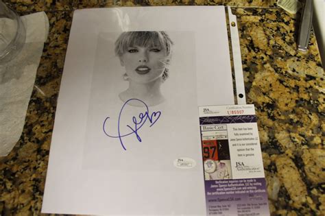 Taylor Swift Signed Autograph PAPER Photo 8X10 JSA certified ...