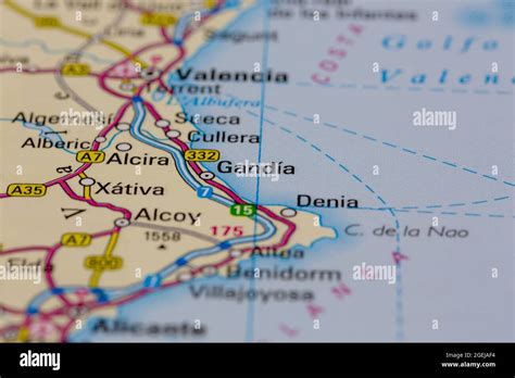 Map of gandia spain hi-res stock photography and images - Alamy