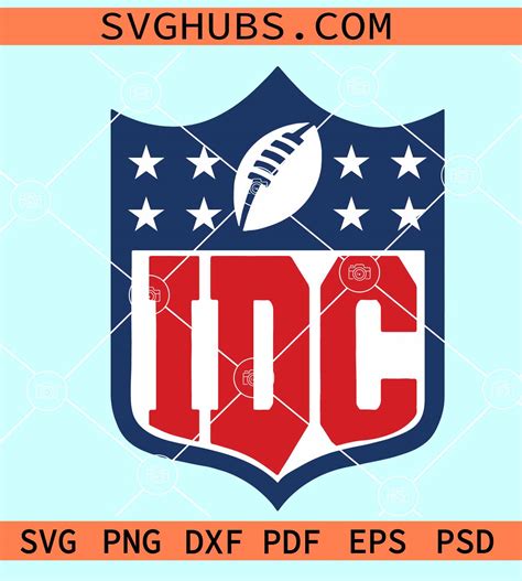 IDC Football SVG, NFL IDC logo SVG, Super Bowl Football SVG