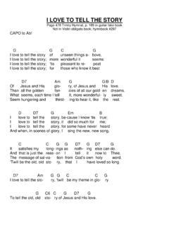 I LOVE TO TELL THE STORY - Hymn Chords / i-love-to-tell-the-story-hymn-chords.pdf / PDF4PRO