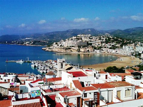 Peniscola Beach Marina Boats Sea View Waterfront Homes By the Mediterranean in Spain Photograph ...