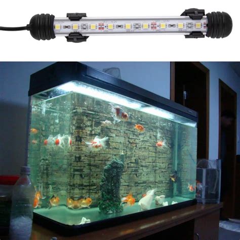 18cm SMD5050 8pcs LED White Aquarium Fish Tank Spot Light IP68 Waterproof Underwater Submersible ...