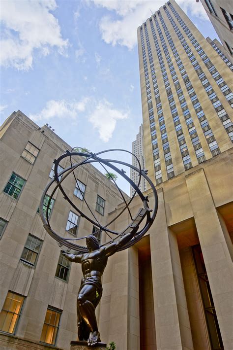 New York - Manhattan - Rockefeller Center Atlas Statue | Rockefeller center, Rockfeller center ...