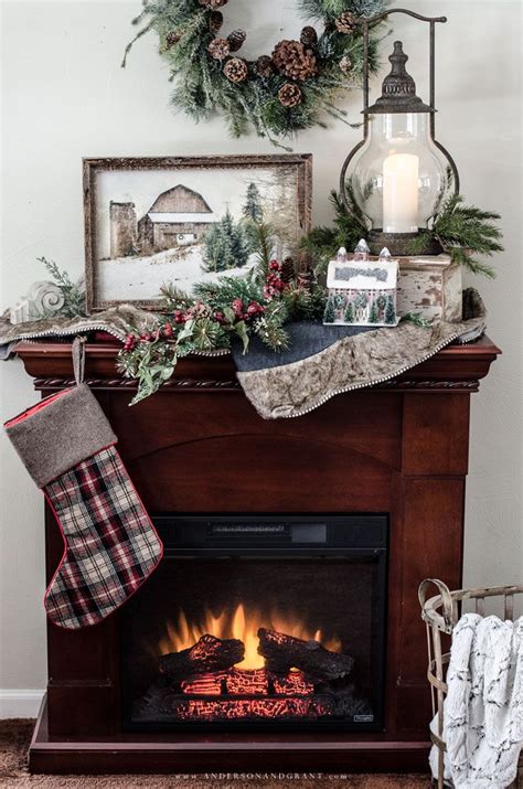 My Farmhouse Style Christmas Mantel | Christmas fireplace decor ...