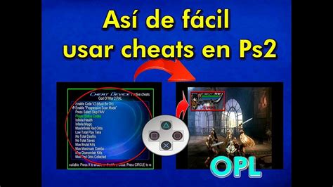 Cheat PS2 | Device con OPL muy fácil | activa cheats en los juegos sin ...