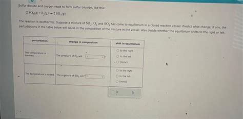 Solved Sulfur dioxide and oxygen resct to form sulfur | Chegg.com