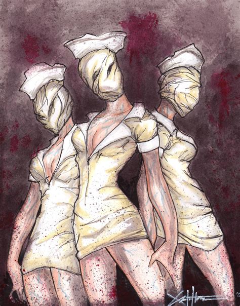 Silent Hill Nurses Side By Side by ChrisOzFulton on DeviantArt