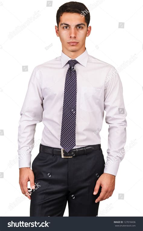 Male Model Shirt Isolated On White Stock Photo 127018436 | Shutterstock