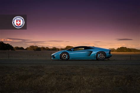 Stunning Blue Lamborghini Aventador Roadster on HRE Wheels - GTspirit