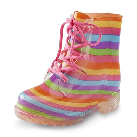 Yoki Girl's Leticia Rainbow Rain Boot