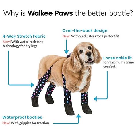 Walkee Paws Waterproof Dog Leggings | Keep Dog's Paws and Legs Clean ...