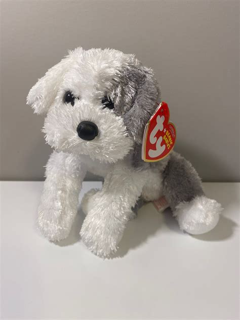 Ty Ty Beanie Baby Matlock Gray & White Dog MWMT Plush Animal Toy 2007 Retired for sale online ...