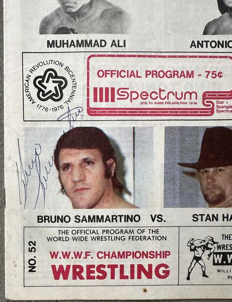 ANDRE THE GIANT-CHUCK WEPNER & BRUNO SAMMARTINO-STAN HANSEN OFFICIAL P ...