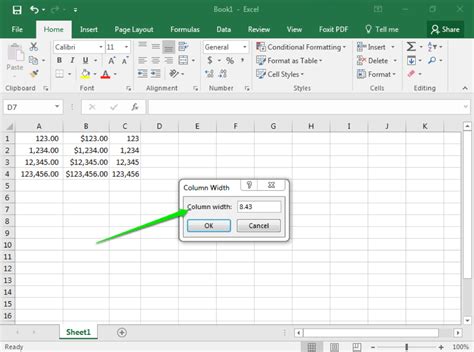 Changing Width of Columns and Rows | Computer Applications for Managers